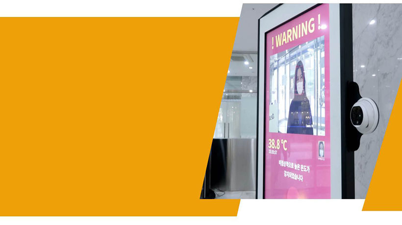 Hệ thống bảng hiệu kỹ thuật số tương tác (Interactive Digital Signage) với khả năng kiểm tra nhiệt độ